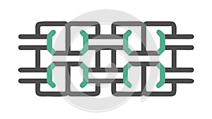 Green Geometric Celtic Knot Pattern, vector design Generative AI