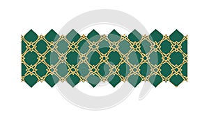 Green Geometric Diamond Pattern, Elegant Seamless Background, vector design Generative AI