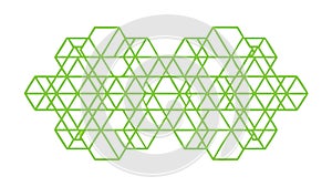 Green Geometric Hexagon Pattern, Natural Abstract. vector design Generative AI