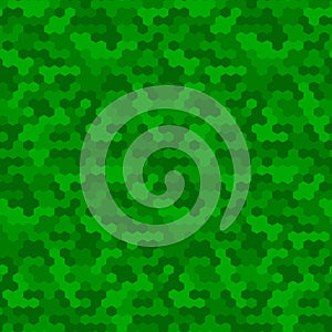Green geometric hexagon seamless pattern