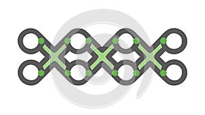 Green Geometric Interlocking Chain Pattern Vector, vector design Generative AI