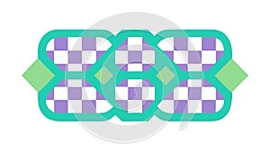 Green Geometric Ornamental Pattern Vector, vector design Generative AI