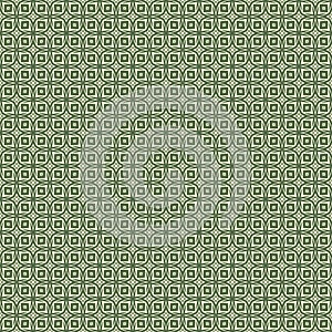 Green Geometric pattern in repeat. Fabric print. Seamless background, mosaic ornament, ethnic style.