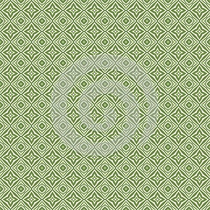 Green Geometric pattern in repeat. Fabric print. Seamless background, mosaic ornament, ethnic style.