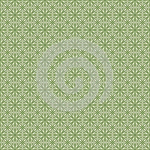 Green Geometric pattern in repeat. Fabric print. Seamless background, mosaic ornament, ethnic style.