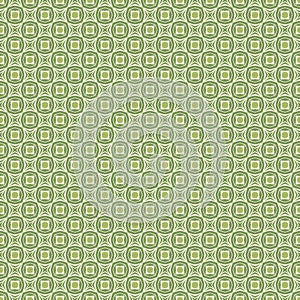 Green Geometric pattern in repeat. Fabric print. Seamless background, mosaic ornament, ethnic style.