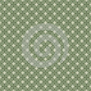 Green Geometric pattern in repeat. Fabric print. Seamless background, mosaic ornament, ethnic style.