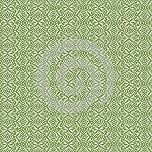 Green Geometric pattern in repeat. Fabric print. Seamless background, mosaic ornament, ethnic style.