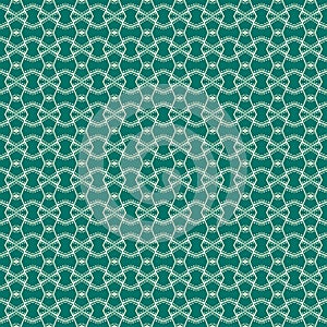 Green Geometric pattern in repeat. Fabric print. Seamless background, mosaic ornament, ethnic style.