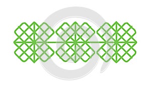 Green Geometric Square Pattern: Modern Interlocking Tile Design, vector design Generative AI