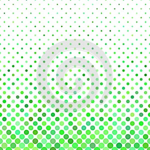 Green geometrical circle pattern - vector snowfall background graphic with dots