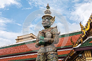 Green Giant Guardian in Wat Phra Kaew temple