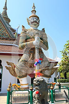 Green Giant in the Temple of the Emerald Buddha, Bangkok, Thailand