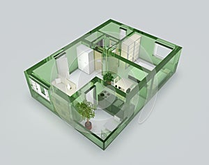 Green glass apartment