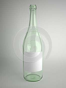 green glass bottle