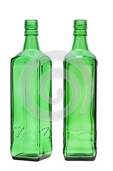 Green glass bottle