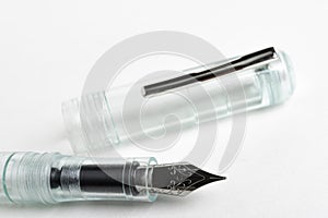 Green Glass Demonstrator Fountain Pen photo