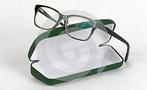 Green glasses with box
