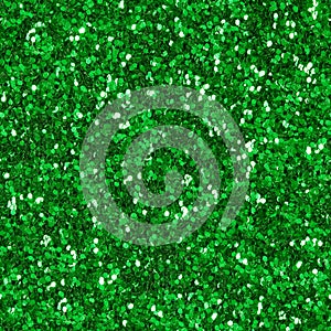 Green glitter background. Tile ready. Seamless square texture.