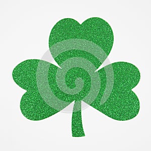 Green glitter shamrock.