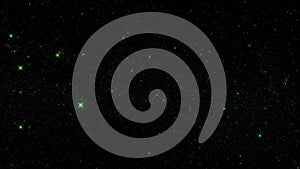 Green Glowing Starry Sky Starfield Motion Graphic Background