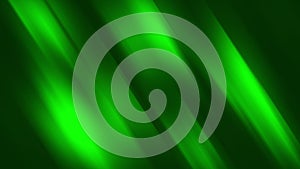 Green glowing stripes and iridescent and moving lines. Diagonal pattern. Abstract geometric looped background