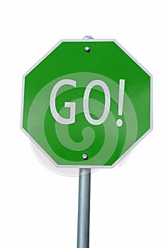 Green GO Sign