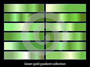 Green gold gradient backgrounds collection.