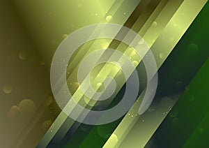 Green and Gold Gradient Diagonal lines Stripes Background Vector Image
