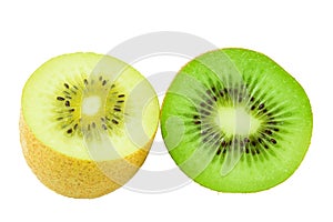 Green and gold kiwi fruit