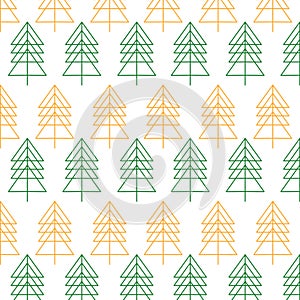 Green Gold Vintage Trees Pattern Texture Background