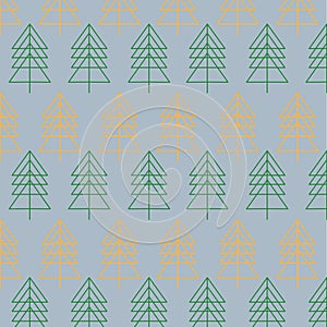 Green Gold Vintage Trees Pattern Texture Background