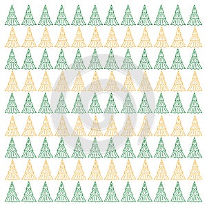 Green Gold Vintage Trees Pattern Texture Background