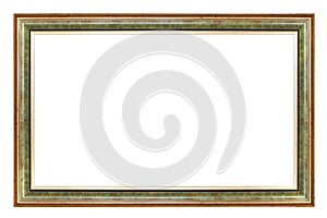 Green and golden rectangle frame