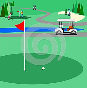 Green golf course