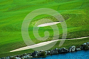 Green Golf Course Field