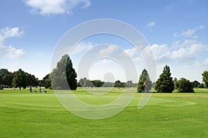 Green Golf grass landscape in Texas