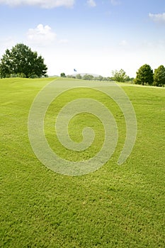 Green Golf grass landscape in Texas