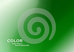 Green Gradient Art Blur Abstract Background Vector. Smooth color aura shape. Bright nature monochrome texture backdrop.