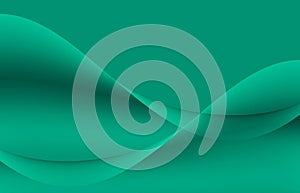 Green gradient or shadow abstract background with curved pattern graphic.Wave flow shape design create decoration screen