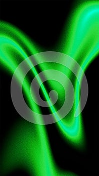 Green grainy abstract background with soft glowing waves and smooth motion texture, ideal for minimal digital design, modern