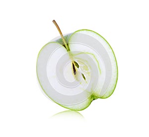Green granny smith apple isolate on white
