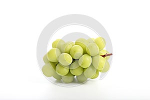 Green grape isolated in white background