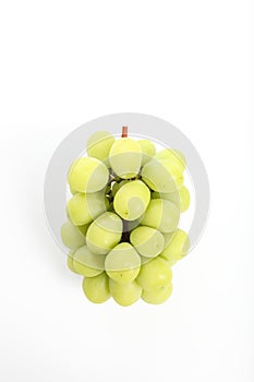 Green grape isolated in white background