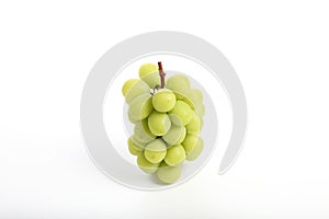 Green grape isolated in white background