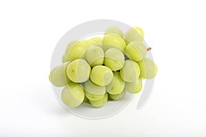 Green grape isolated in white background