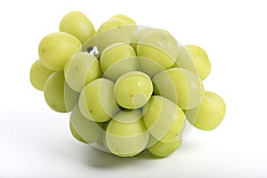 Green grape isolated in white background