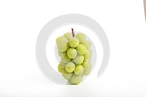 Green grape isolated in white background