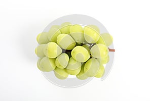 Green grape isolated in white background