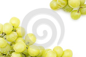 Green grape isolated on white